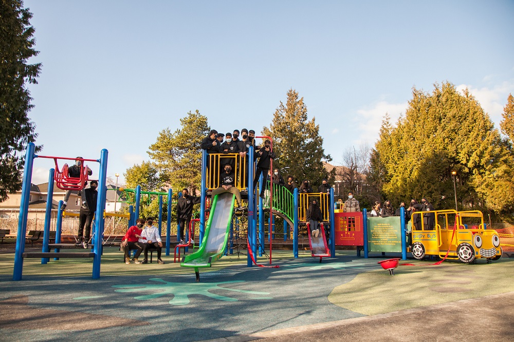 Community grant provides Surrey school with new playground surfacing made from 1,391 recycled B.C. tires | Indo-Canadian Voice