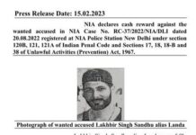 India offers $25,000 reward for info leading to arrest of Canada-based accused