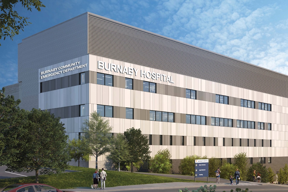 NEWS Burnaby Community Emergency Department Exterior Rendering_2x3ft_wht
