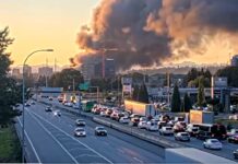 Air Quality Bulletin because of train trestle fire