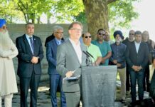Memorial for Air India bombing victims in Vancouver on June 23 (background)