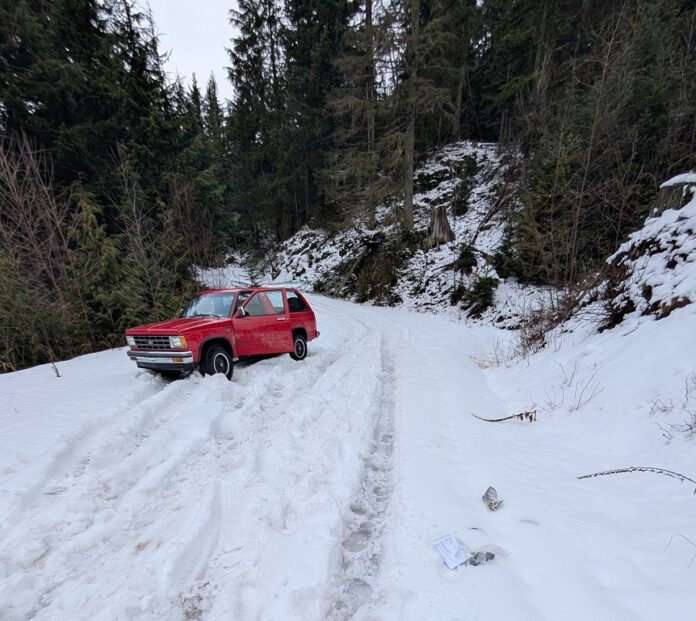 ABBY Suspect Vehicle Stuck In Snow