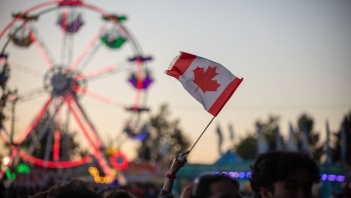 Canadian flag_Surrey Canada Day 2024_Bill Reid Millennium Amphitheatre