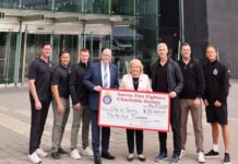Surrey Fire Fighters’ Charitable Society donates $32K to support youth, recreation, literacy programs