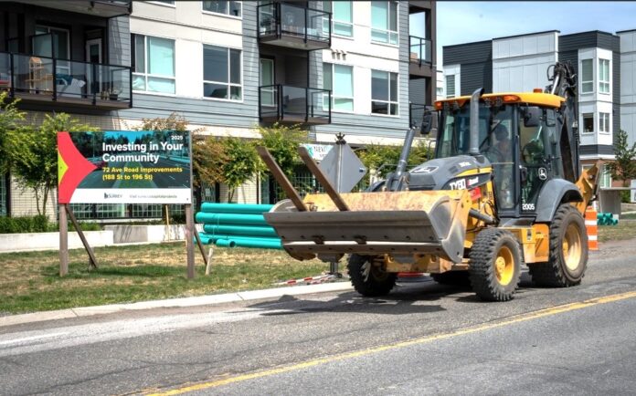 72 Ave 188 St to 196 St construction