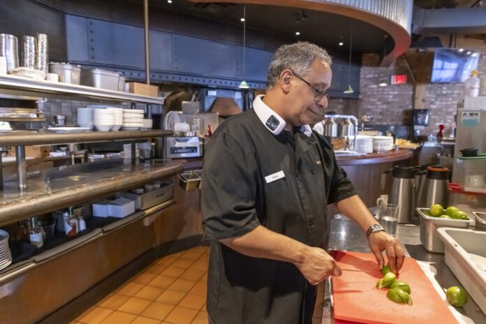 WORKSAFEBC Neck fan_restaurant worker_heat stress