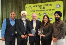 MLAs Begg and Shah honoured at Newton Tennis Club year-end gala