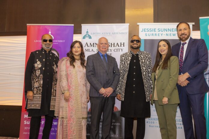 MLA Amna Shah, MLA Garry Begg, MLA Jessie Sunner, MLA Jagrup Brar and Jugpreet Bajwa