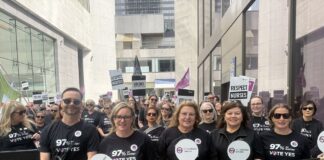 Nurses hold rally to send message of unity ahead of historic strike vote