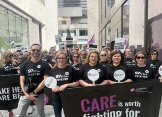 Nurses hold rally to send message of unity ahead of historic strike vote