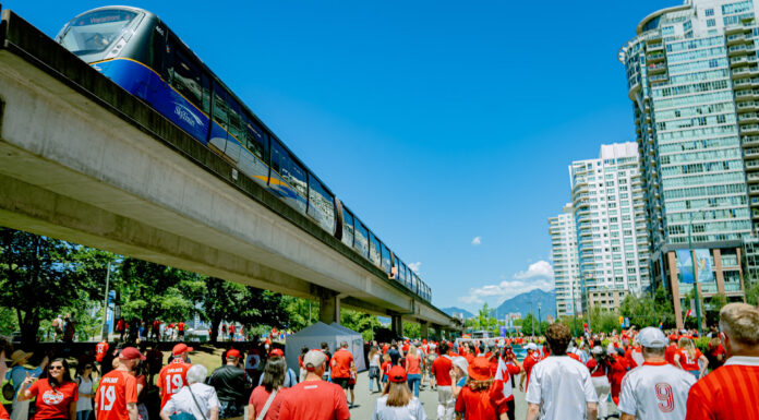 Ridership data shows crowds took transit from all over Metro Vancouver to support Team Canada