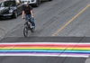 Langley RCMP investigating rainbow crosswalk vandalism