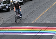 Langley RCMP investigating rainbow crosswalk vandalism