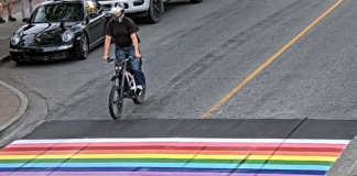 Langley RCMP investigating rainbow crosswalk vandalism