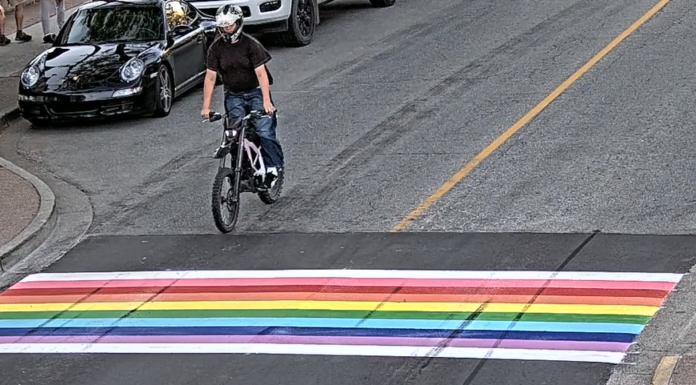 Langley RCMP investigating rainbow crosswalk vandalism