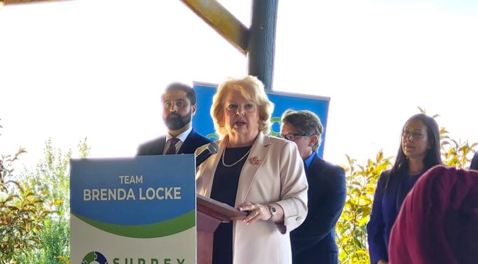 Hundreds of enthusiastic supporters attend Surrey Mayor Brenda Locke’s fundraising dinner