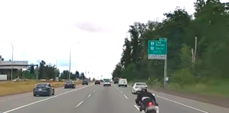 Surrey motorcyclist caught on video on Highway 1 gets over $1,700 in tickets (with video)