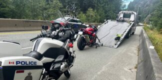 Learner gets motorcycle impounded for traveling at 177 km/h in an 80 zone on Highway 99