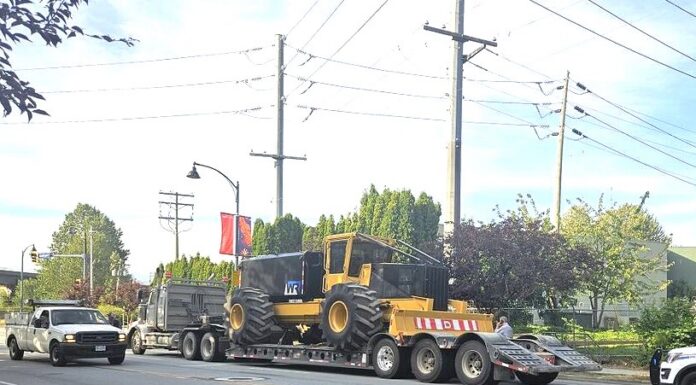 Driver charged for transporting dozer in Richmond without oversized vehicle permit