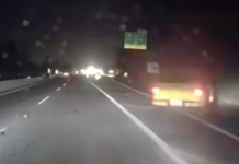 Dash cam captures impaired driver crashing on Highway 1 in Langley