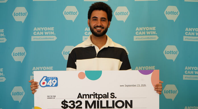 Amritpal S. of Surrey wins $32-M Lotto 6/49 Jackpot
