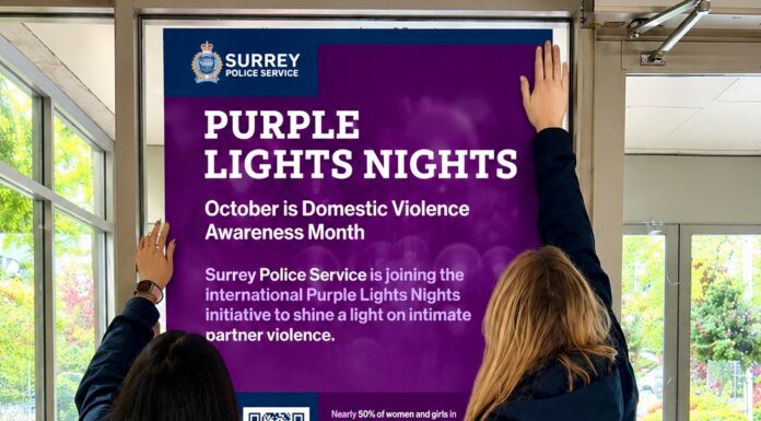 Surrey ‘shines purple’ as community joins in solidarity for Purple Light Nights campaign