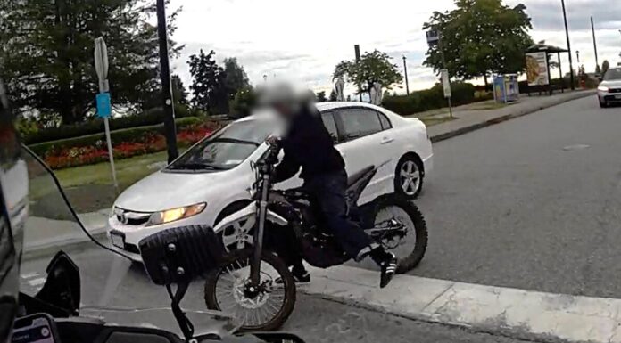 Can you identify this electric motorcycle rider who fled from police?