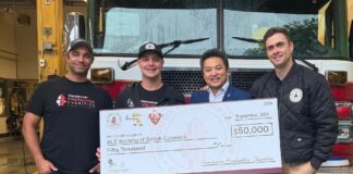 Vancouver Firefighter Charities raises record $50,000 for ALS Society of BC